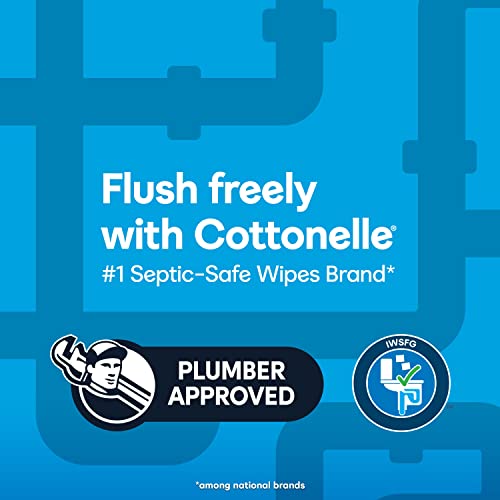 Cottonelle Fresh Care Flushable Wet Wipes, Adult Wet Wipes, 1 Refill Pack, 168 Wipes Per Pack, Packaging May Vary #TOP3