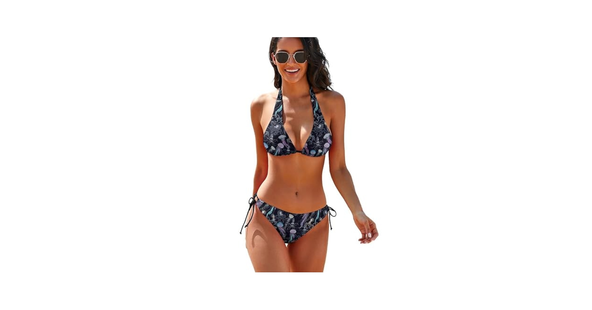 Amazon.com: Womens Jellyfish and Squid Swimming Undersea