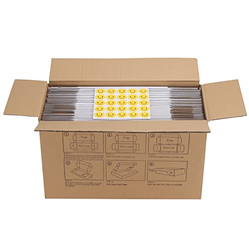 Image of HORLIMER 9x6x3 inches Shipping Boxes Set of 25, White Corrugated Cardboard Box Literature Mailer, 25 Stickers Included