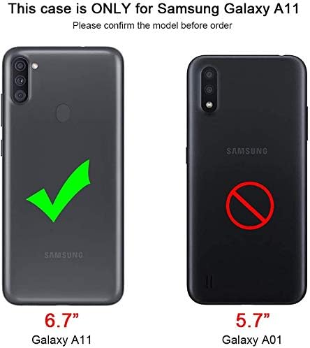 Samsung Galaxy A11 Case, A11 Phone Case with [2 Pack] Tempered Glass Screen Protector, LeYi [Military-Grade] Magnetic Ring Holder Kickstand Defender Protective Phone Case for Samsung A11, Black