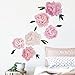 Runtoo Pegatinas de Pared Flores Stickers Adhesivos Vinilo Peonía Rosa Decorativas Infantiles Habitacion Bebe