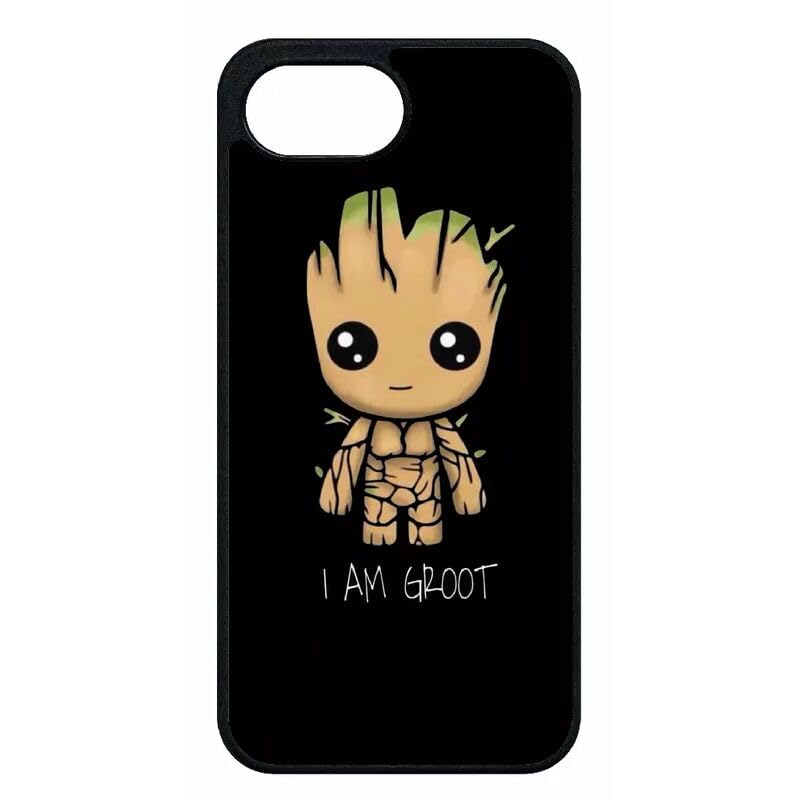 Générique Coque pour iphone 16e - i am Groot Je sappelle Groot - Silicone - Noir