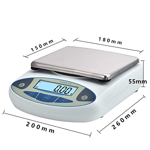 image for KOOKYOU Lab Analytical Electronic Balance Scale 0.01/5000 Gram Scale L