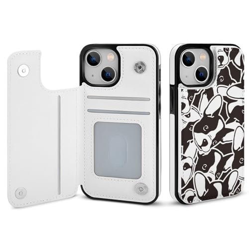 適用 iPhone15ProMax用ケース 手帳型 面白い 犬柄 フレンチブルドッグ スマホケース カード収納 スタンド機能 アイフォン15ProMaxケース 耐衝撃 PUレザー カバー 財布型 Case