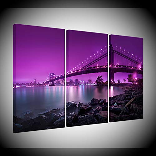 Peinture Golden Gate Bridge triptyque d'art mural pour une décoration chic