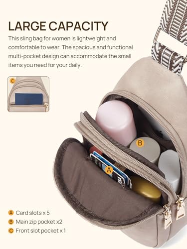 Image of Telena Sling Bag for Women Crossbody Fanny Packs for Women Leather Sling Chest Bag