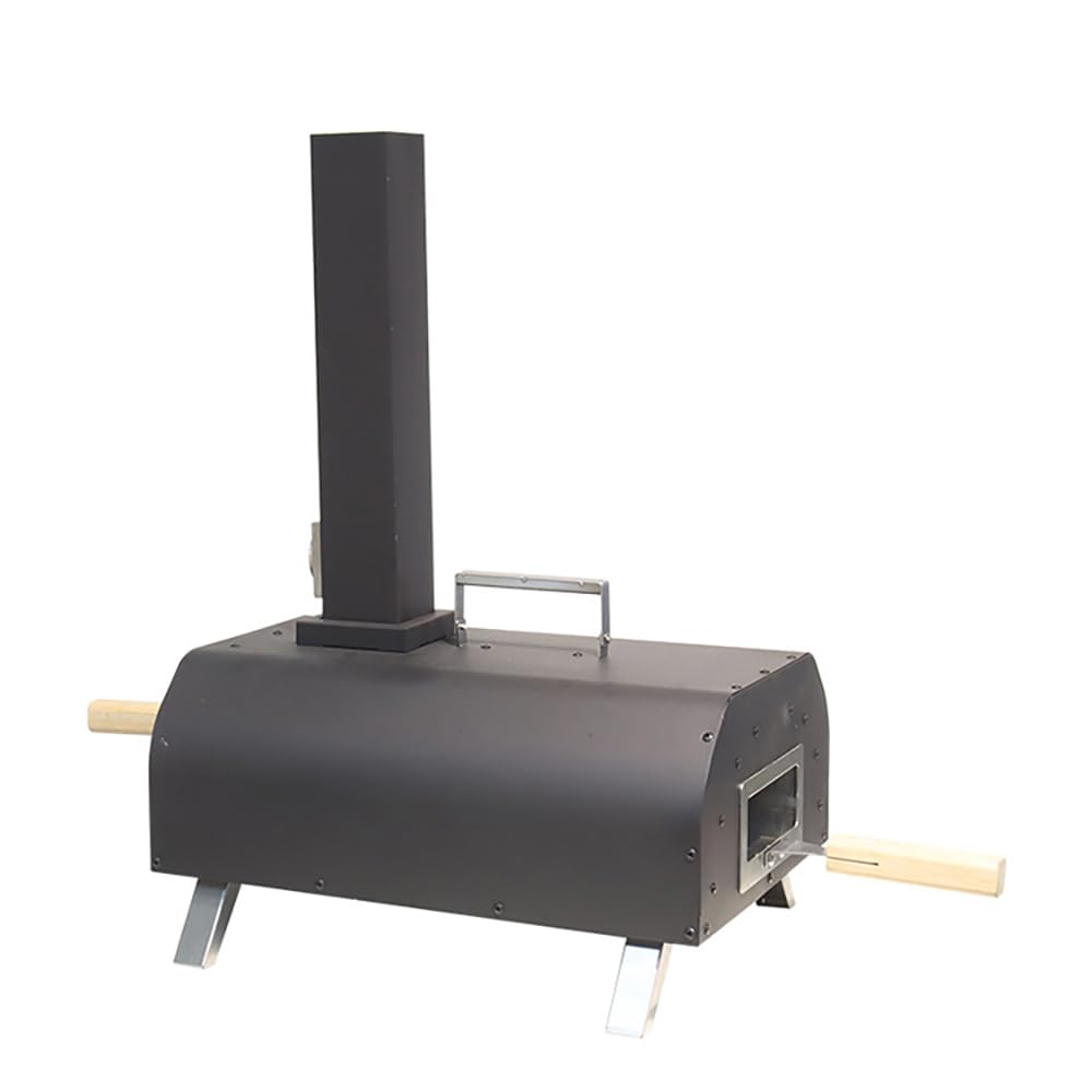 Horno de Pizza para Exteriores – Horno de Pizza de Mesa – Combustible de pellets, Chimenea extraíble, Patas Plegables – Jardín al Aire Libre, Barbacoa, Cocina para Pizza para Carne
