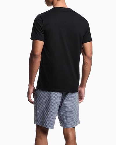 Emporio Armani Men's Yard Dyed Woven Cotton Pajama Short and Tee Set4