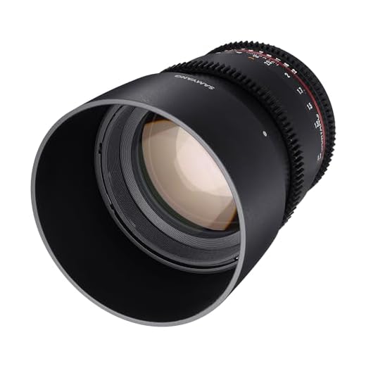 Samyang 7818 1,5/85mm Objektiv Video DSLR II MFT manueller Fokus Videoobjektiv 0,8 Zahnkranz Gear, Porträtobjektiv schwarz
