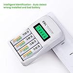 EBL LCD Battery Charger Smart Individual 907 AA AAA Rechargeable Battery Charger for Ni-MH Ni-CD Rechargeable Batteries