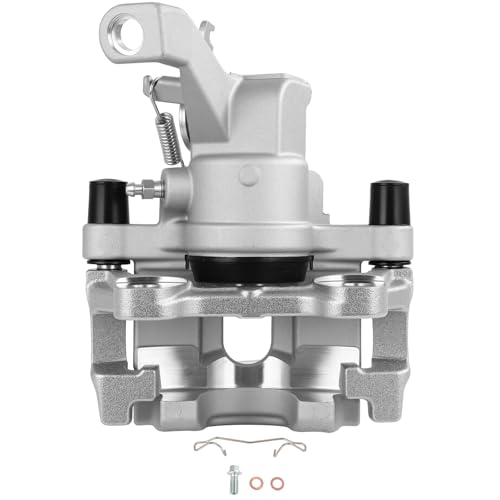 Image of SCITOO 19B3896 Rear Left Disc Brake Caliper Assembly w /Bracket For Jaguar For S-Type /For Vanden Plas /For XF /For XJ /For XJ8 /For XK /For XKR