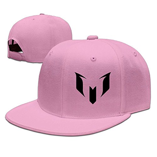 hittings Messi Logo Adjustable Snapback Flat Béisbol tiene/Caps Rosa