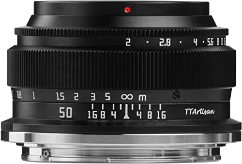 TTArtisan 50mm F2 Full Frame MF Large Aperture Lightweight Standard Focal Length Micro Lens for Compatible with Nikon Z-Mount Cameras Z5 Z6 Z7 Z6II Z7II Z50 ZFC Z30