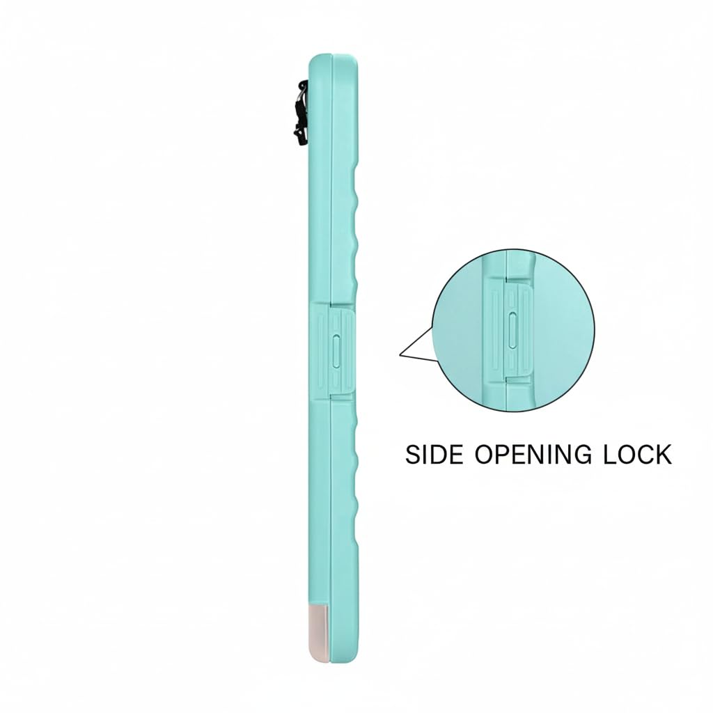 oddpod™ Moto Heavy Duty Clipboard with Side Opening/Clip Pad with Low Profile Clip for Dual Storage of A4 Papers and Pen Holder (Light Blue) 4