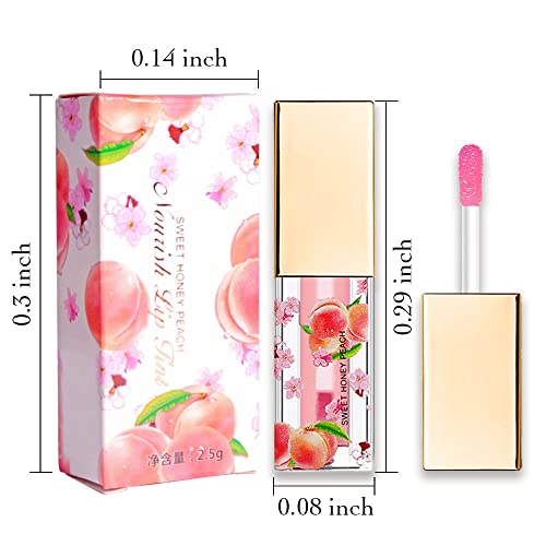 Bingbrush 3 Pcs Color Changing Lip Gloss Lip Oil Tinted, Peaches Strawberry Watermelon Magic Mood Lipstick , High-Shine Clear Ph Color Change Lip Stain Lip Balm, Longlasting Lips Will Not Dry Out,Brillo Para Los Labios #TOP5