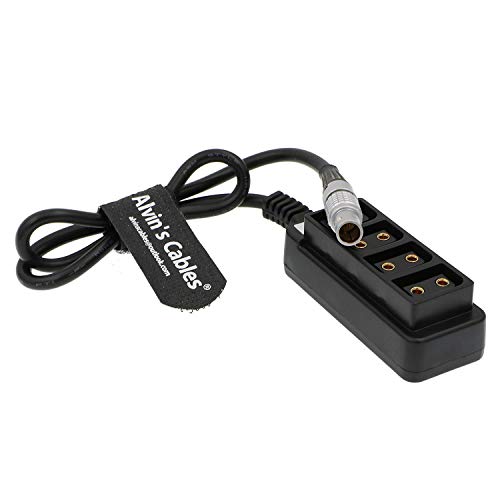 Alvin's Cables 2 Pin Male to 4 D Tap Female Splitter Cable for ARRI RED DSMC2 Jetpack RTmotion Sidekick