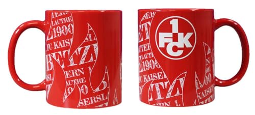 1. FC Kaiserslautern Tasse Becher Kaffeetasse ** Flamme rot **