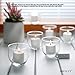 Hosley 12-Pack Clear Glass Tea Light Holders, 2.5” Dia, Charming Roly Poly Style, for Weddings, Gifts, Reiki, Spa, Events, Durable Elegant Décor