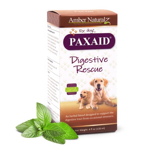 Amber Naturalz - Paxaid Digestive Rescue - Appetite, Gut, Digestive Health, And Vitality Support For Puppies And Dogs. Helps Support Digestive Enzymes And Occasional Gastric Upsets - 4 Oz Bottle #TOP8