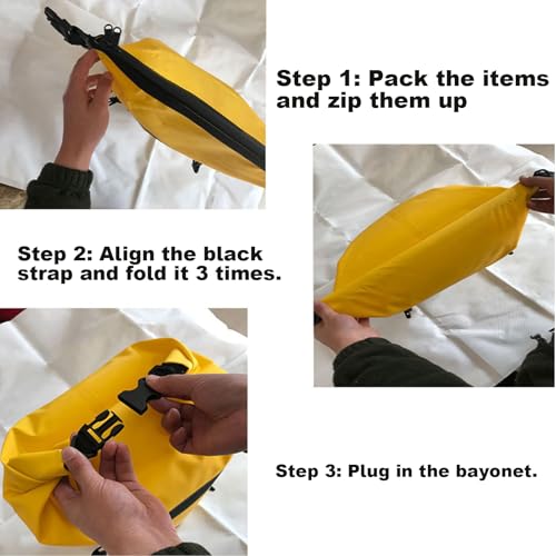 Bolsa impermeable 40L para moto y bicicleta con gran capacidad de almacenamiento 6