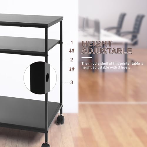 image for EMERIT 3-Tier Printer Stand for Laser/Inkjet/All-in-One - 23.6x18.9x31