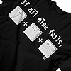 1Tee Mens If All Else Fails Ctrl + Alt + Del T-Shirt Black Large #3