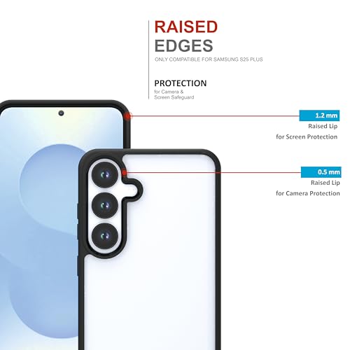 Image of Case for Samsung Galaxy S25 Plus, [Anti-Yellowing Technology] [Military Grade Drop Protection] Shockproof Slim Hybrid Phone Case for Samsung Galaxy S25 Plus 5G - Carbon Black