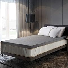 BedStory 10CM topper Matrimoniale 160x190CM,Topper Memory Foam, Materasso Topper con infuso di Carbone di Bambù, Coprimaterasso con Rivestimento rimovibile e lavabile, Correttore Materasso