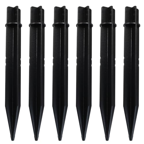 Bonsicoky 6 Pack 8.3 Inch ABS Ground Spikes - Exclusively Fit 0.83' Inner Diameter Solar Lights - Replacement Stakes for Solar Lights