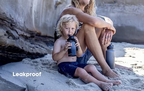 Image of HYDRO CELL Stainless Steel Insulated Water Bottle with Straw - For Cold & Hot Drinks - Metal Vacuum Flask with Screw Cap and Modern Leakproof Sport Thermos for Adults (Graphite /Black 14oz)