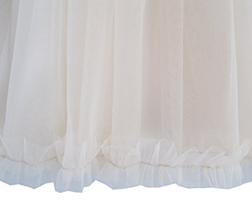 Sunny Fashion Girls Dress Shinning Sequins Beige Tulle Layers Wedding Pageant3