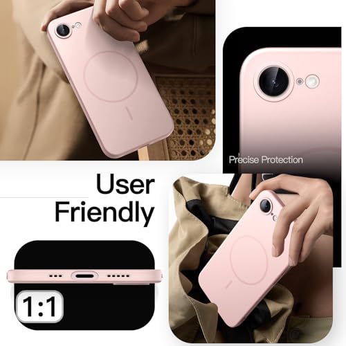 Image of JETech Magnetic Slim Case for iPhone 17e /16e, Soft Pink