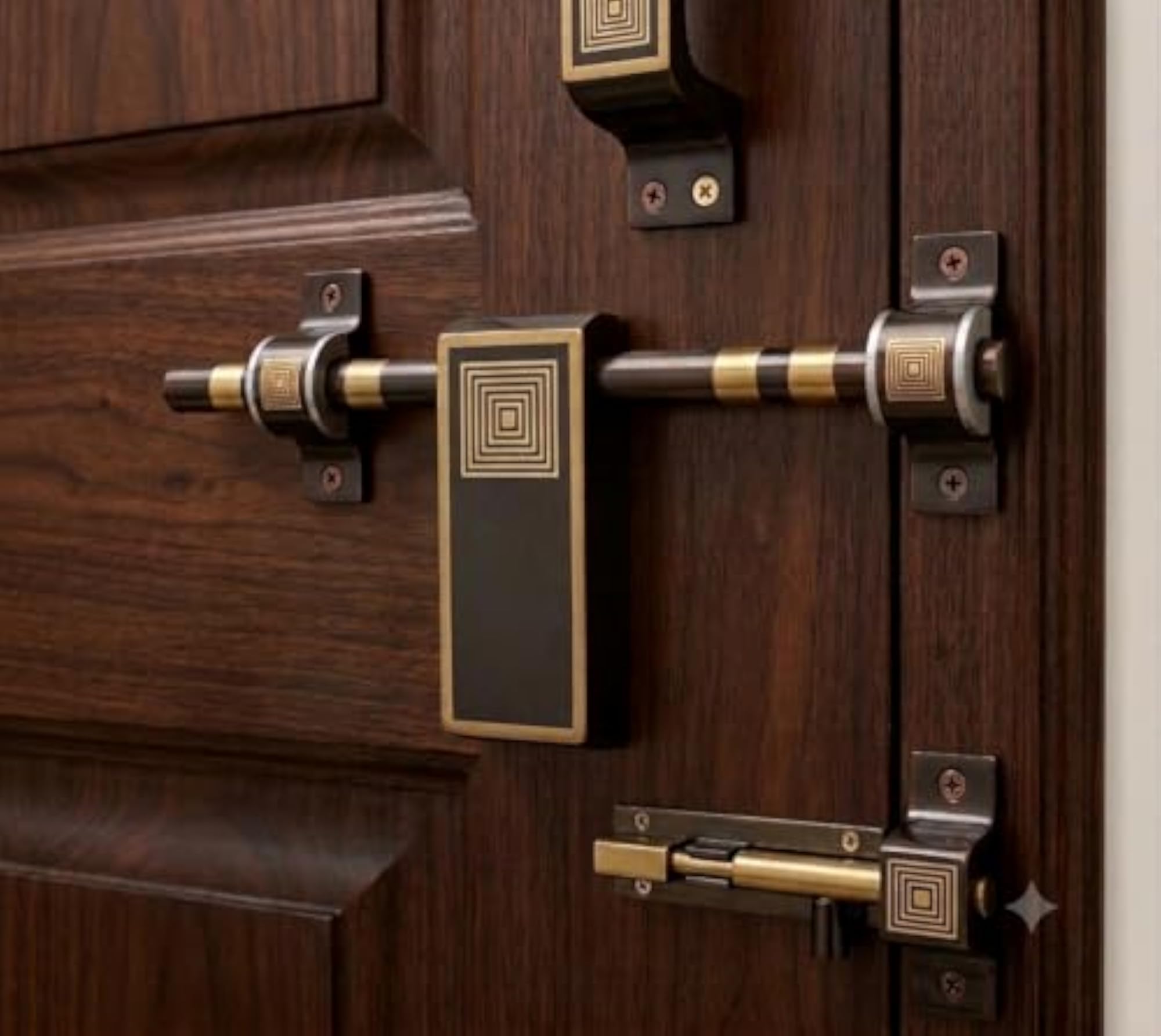 5-Piece Door Kit, Antique Brass & Dual-Tone Finish