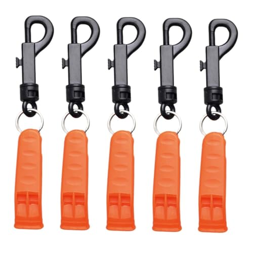 KESYOO Emergency Whistle Set 10pc Camping Safety Survival Whistles Outdoor Gear Loud Plastic for Hiking Sports