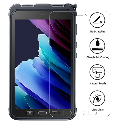 Vatkyc For Samsung Galaxy Tab Active 3 Tempered Glass Screen Protector (8 Inch), Full Coverag 9H Hardness Hd Clear Scratch Resistant Anti-Fingerprint Film Tablet T570 T575 T577 [3-Pack] #TOP1