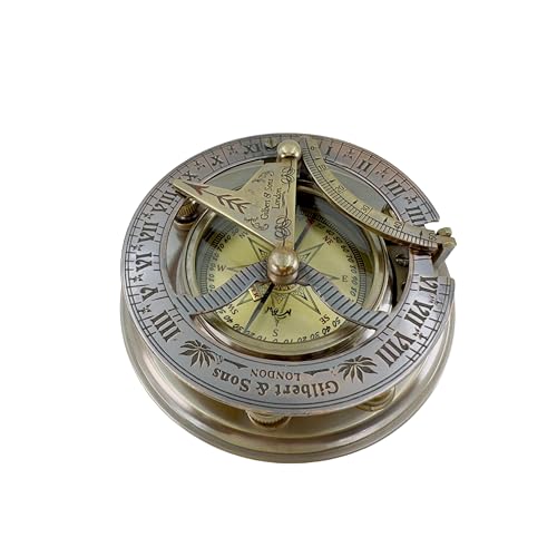 Anniversary Brass Sundial Compass Gift for Him or Her – Keepsake for Husband, Wife or Couple – 50th 40th 25th 20th 1st Year Wedding or Love Celebration – Engraved or Embossed Romantic Quote Compass by MAH - Image 8