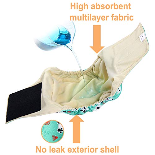 Image of Langsprit Male Belly Bands for Dogs (Pack of 3) - High Absorbing Dog Wraps Male Washable - Reusable Small Doggy Doggie Puppy Dog Diapers (Koala, Medium)