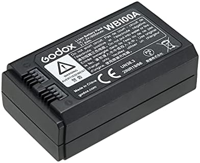 Godox WB100A Battery Replacement - DC 7.2V Lithium Battery Pack for Godox AD100PRO Round Head Flash, for Godox MF-R76 Macro Flash