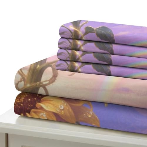 Housse de couette microfibre douce lit simple 140x200 imprimée 3D