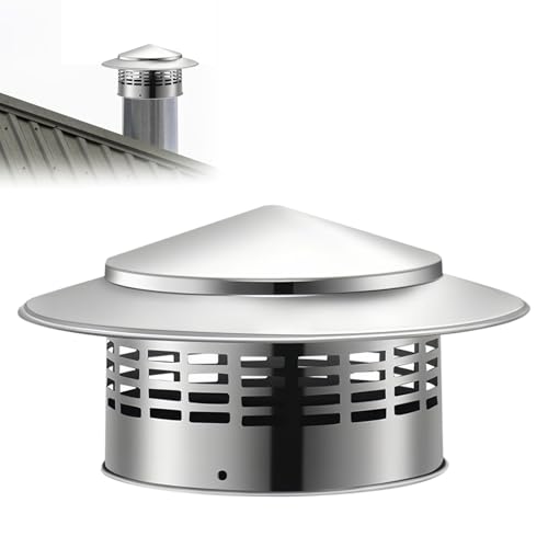 160 mm di diametro interno Copertura per comignolo: protezione per comignolo, comignoli antipioggia, parapioggia, paracomignolo in acciaio inossidabile