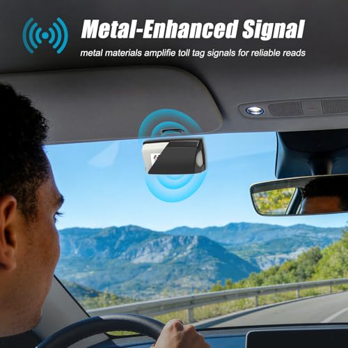 Image of Zeyitian EZ Pass Holder with Super Strong Suction Cups for Windshield. Ezpass Holder Toll Pass Transponder iPass Holder (Black, 1pack)