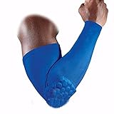 LTLCLZ 1Pcs Arm Sleeve Armband Elbow Support Basketball Arm Sleeve Breathable Football Safety Sport Elbow Pad Brace Protector,Blue,XXL