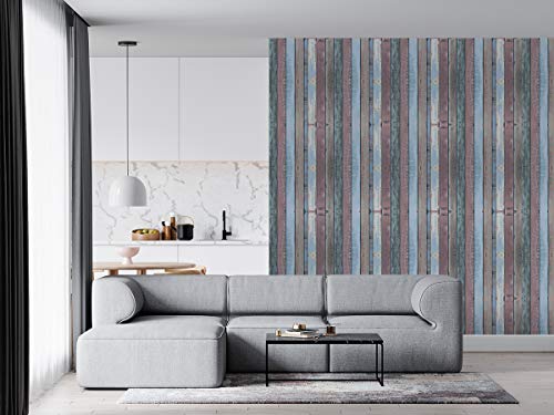 Image of DWELLSINDIA Verticle Wood Self Adhesive Wallpaper Waterproof, Scratch Resistant, Laminated 41x244 CM
