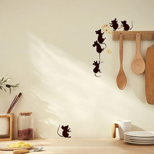 FINGERINSPIRE Maus Käse Schablone Mit Pinsel 21x29.7cm Süße Maus Malvorlage Käsemuster Schablone Zum Malen Maus Silhouette Vorlage Tiermotiv Vorlage Für Wanddekoration