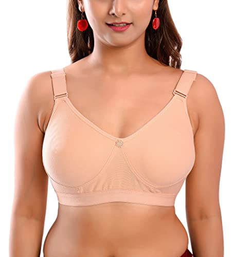 Image of Viral Girl Women's Wire-Free Cotton Hosiery Bra | Non-Padded, Full Coverage, Adjustable Straps | Soft Comfortable Innerwear with Hook & Eye Closure for Everyday Use