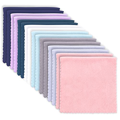 Image of 16 Pack Baby Washcloths burp cloths - 20" x 10" - Luxury Multicolor Coral Fleece - Extra Absorbent and Soft Wash Clothes for Newborns, Infants and Toddlers - Suitable for Sensitive Skin and New Born