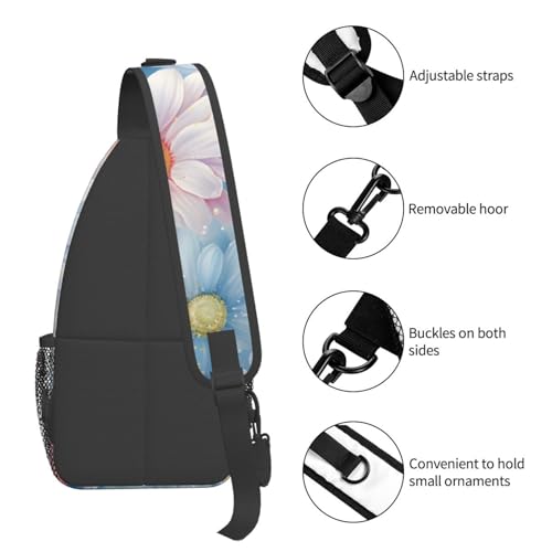 Mochila cruzada colorida con patrón floral para adultos miniatura 5