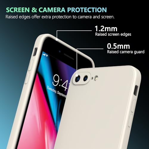 Image of for iPhone 8 Plus Case White, Scratch Resistant with Soft Touch, Slim Thin Phone Cover for iPhone 7 Plus 5.5 inch