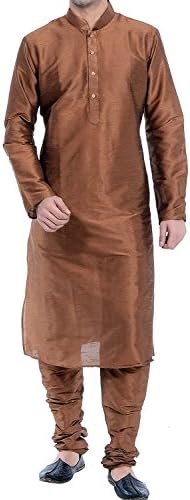 FOCILROYAL FOCIL Diwali Special Silk Blend Brown Men's Kurta Pyjama