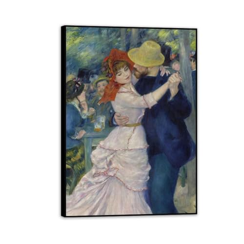 Impression sur toile Renoir de qualité musée avec cadre noir 17x12in art mural haut de gamme
